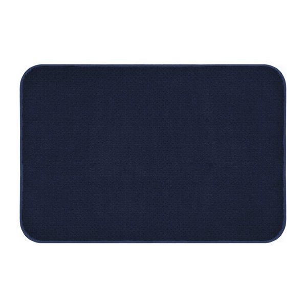 Ebern Designs SkidResistant Carpet Indoor Area Rug Floor Mat Navy